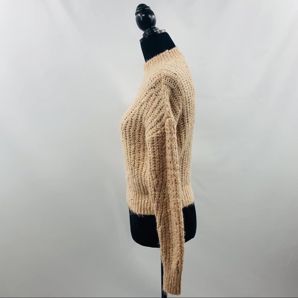 Topshop Mock Neck Pullover Airy Open Stitching - Picture 8 of 12